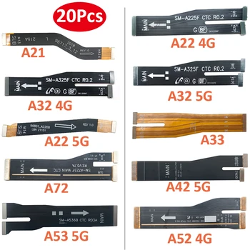 20Pcs，לוח האם המקורי של התצוגה הראשית להתחבר Mainboard להגמיש עבור Samsung Galaxy A52S A73 A21 A72 A22 A33 A42 A52 A32 4G A53 5G