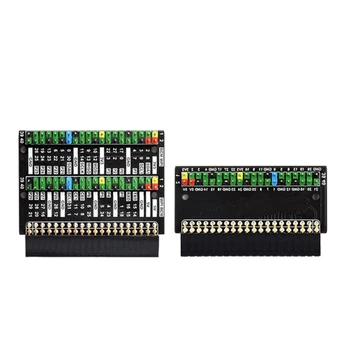 1X/2X 40 PIN GPIO כותרת מתאם בצבעים הרחבה לוח פטל Pi400 T21A