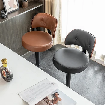 מינימליסטי המשרד מתכת כסא גן טרקלינים מספרה מודרנית בר מתכוונן שרפרף מטבח חנות בנקו בר מעצב רהיטים