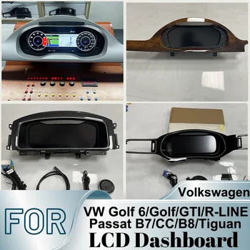 LCD דיגיטלי לוח מחוונים וירטואלי הטייס עבור פולקסווגן Golf7 גולף 6 פאסאט B7 B8 B6 סמ 