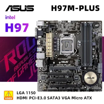 LGA 1150 לוח אם ערכת ASUS H97M-PLUS+I5 4430S Intel H97 4×32GB DDR3 PCI-E 3.0 מ 2 USB3.0 מיקרו ATX עבור Core i7/i5/i3/ מעבד