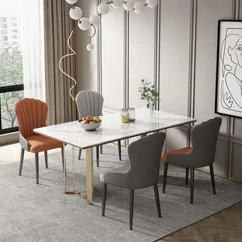 איטלקי אוכל כיסא מודרני מינימליסטי גבוהה לחוש בבית הכסא מלון שולחן האוכל תה לשולחן המשא ומתן בחזרה כיסא אדון הכסא