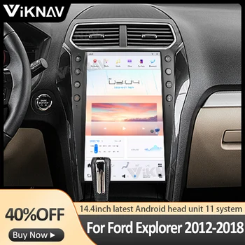Android11 ראש יחידת רדיו במכונית עבור פורד אקספלורר 2011-2019 אלחוטית Carplay מולטימדיה סטריאו ניווט GPS נגן
