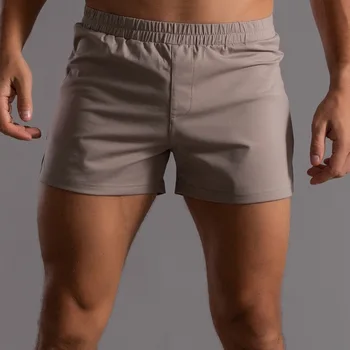 גברים ביגוד 2023 חדש כותנה מכנסי ריצה לגברים קיץ צבע מוצק באורך הברך קצרים אימון כושר מכנסיים לגברים