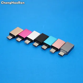 ChengHaoRan מתכת 5pcs USB Type-C זכר USB 3.0 נקבה ממיר מתאם OTG עבור נקסוס 5X 6P Xiaomi Mi4C 4S Mi5 בנוסף זוק Z2
