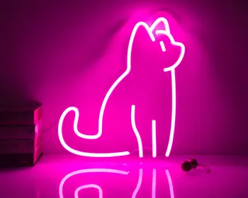 אנימה ניאון חתול השינה שלט/משחק/חדר הסלון קיר בעיצוב אמנות Led שלט ניאון סיום מתנות ניאון