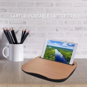 רב תכליתיים הברכיים השולחן מחשב נייד בעל מחשב נייד, שולחן עם לוח טלפון מתלה עבור Ipad ללמוד עבודה