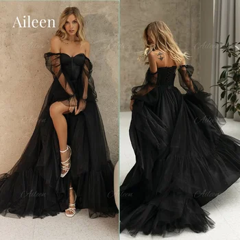 איילין שמלות לנשף 2023 שחור מתאים שמלות על פי בקשה מתוקה קו שמלת ערב משיפון רשמי זמן יוקרה מפלגה חדשה