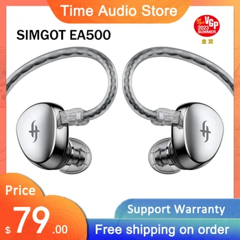 SIMGOT EA500 Hi-Res באוזן מוניטור אוזניות עם כבלים להסרה דינמי נהג IEM אוזניות סטריאו HiFi Wired אוזניות.