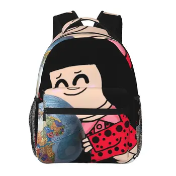 Mafalda תרמיל על בנות בנים נסיעות RucksackBackpacks בגיל העשרה תיק בית הספר.