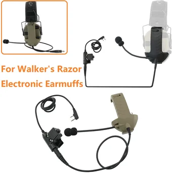 טקטי מתאם אוזניות מיקרופון חיצוני הערכה עבור ווקר גילוח אלקטרונית אטמי אוזניים נגד רעש ציד הירי אוזניות